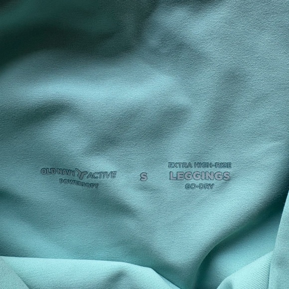 High Waisted Blue Leggings Size Small - Picture 2 of 2